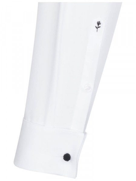 SEIDENSTICKER Regular Fit Hemd Weiß Kläppchen Popeline - Ansicht 1