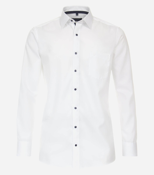 Camicia CasaModa COMFORT FIT STRUTTURA bianco con Kent collar in taglio classico