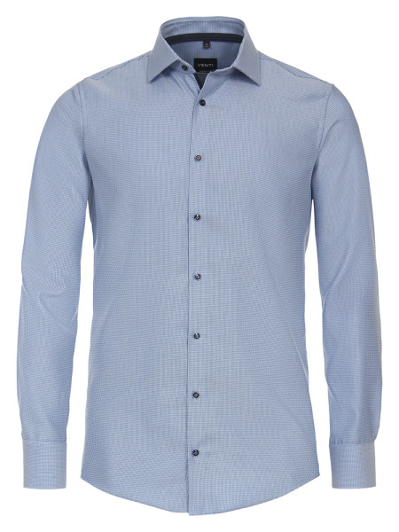 Camicia Venti MODERN FIT STRUTTURA azzurro con Kent collar in taglio moderno