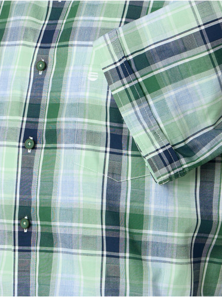 REDMOND Comfort Fit Hemd Grün Button-Down Hyperflex Dobby - Ansicht 2