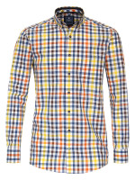 Redmond Hemd REGULAR FIT DOBBY gelb mit Button Down Kragen in klassischer Schnittform