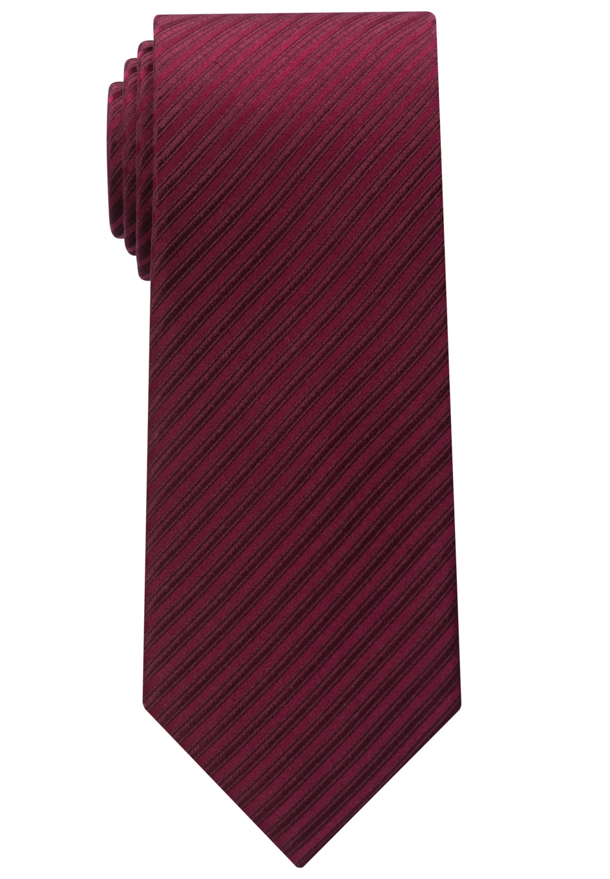 Eterna Krawatte dunkelrot gestreift 9716-57 | MODE SPEZIALIST