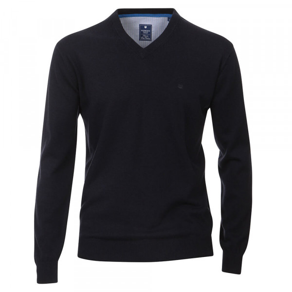 Pullover Redmond blu scuro in taglio classico