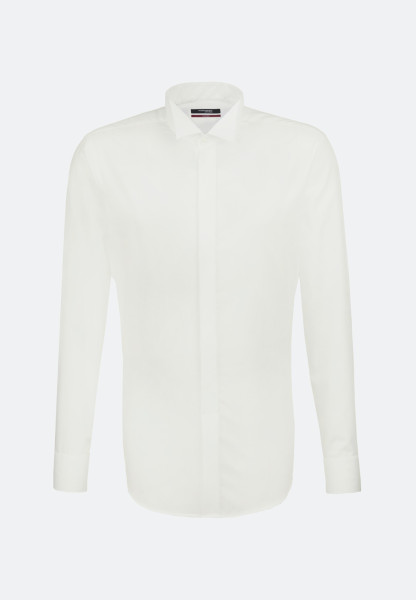 Camicia Seidensticker REGULAR FIT UNI POPELINE beige con Carmen Party collar in taglio classico