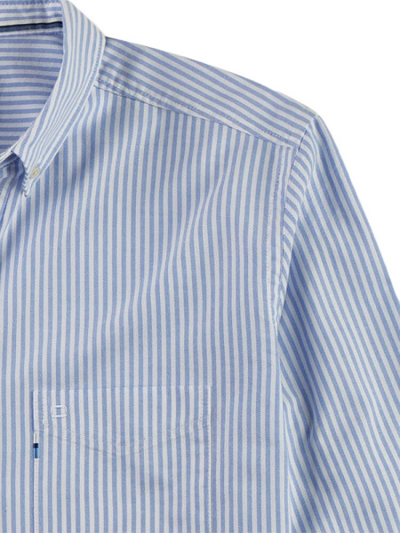 OLYMP Regular Fit Hemd Hellblau Button-Down Fein Oxford