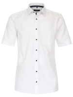 Chemise CasaModa COMFORT FIT STRUCTURE blanc avec col Kent en coupe classique