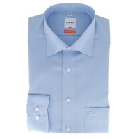 Camicia OLYMP Luxor modern fit CHAMBRAY azzurro con Nuovo Kent collar in taglio moderno