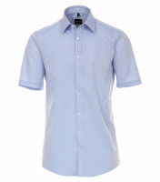 Camicia Venti MODERN FIT UNI POPELINE azzurro con Kent collar in taglio moderno