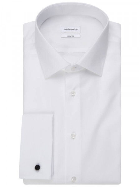 SEIDENSTICKER Tailored Fit Hemd Weiß Business Kent Popeline - Ansicht 4