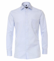 Camicia CASAMODA COMFORT FIT TWILL azzurro con Kent collar in taglio classico